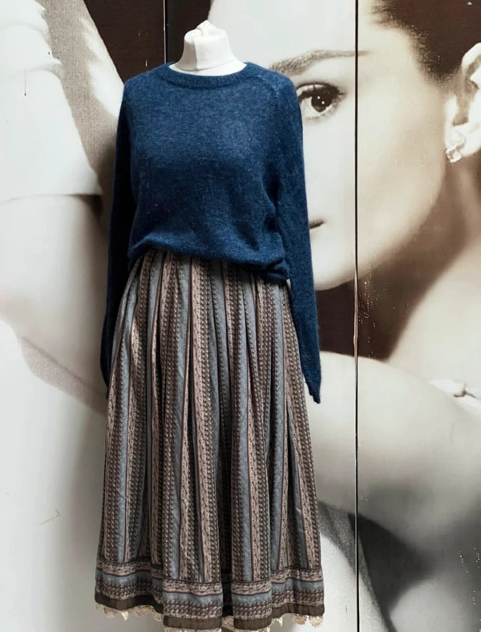 Eger jupe vintage en coton et modal 